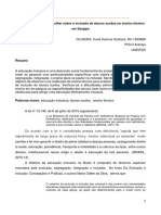 Artigo Sobre Educação Inclusiva