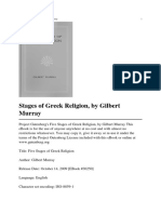 Five Stages of Greek Religion