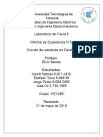 Laboratorio 5 de Fisica 2 Circuito en Paralelo