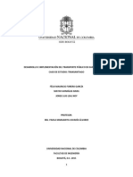 Desarrollo e Implementacion Del Transporte Publico en Santiago de Chile