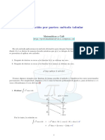 Integración Por Partes: Método Tabular