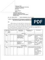 July, 2015 & August, 2015 at National Judicial Academy, Bhopal