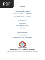 A Report ON Civil Engineering Training Starting Date of Training: 05/06/2015 End Date of Training: 04/07/2015