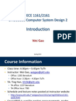 ECE 1161/2161 Embedded Computer System Design 2: Wei Gao