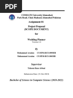 Assignment-01 Project Proposal (Scope Document) For Wedding Planner