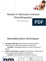 Module 5: Fabrication Methods Photolithography: Raja Sellappan