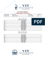 Question Pattern - FALL 2012: Term End Examination