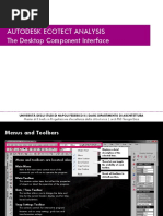 Tersigni Ecotect Analysis Desktop Interface