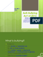 Anti-Bullying Act of 2013: Hyman Jay H. Blanco, Rcrim, MSCJ