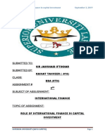 Role of International Finance in Capital Market