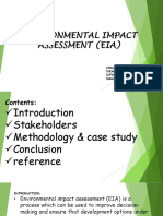 Environmental Impact Assessment (Eia) : CHACHA Lilian G THOMAS Mugwe Lufyagila Ibrahim H MAGOHE Stephen