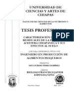 Caracterización de Aguas Residuales de La Industria Aceitera Chiapaneca y Sus Efectos Al Suelo