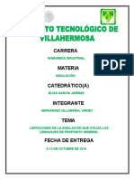 Limitaciones de La Simulación Que Utiliza Los Lenguajes de Propósito General