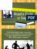 Rizal's Exile in Dapitan: Prepared By: Benz Karim