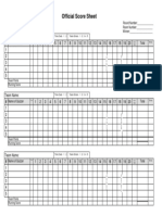 Quiz Score Sheet Template