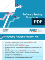 Software Testing Orientation: July 25, 2014