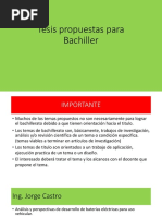 Tesis Propuestas para Bachiller Ultimo