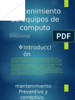 Mantenimiento de Equipos de Computo