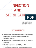 Disinfection AND Sterilisation: - Dr. Pavithra B Surgery Unit 3