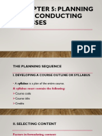 Chapter 5: Planning and Conducting Classes