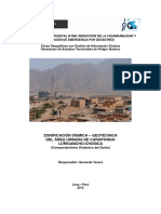 Zonificación Sismica Geotecnica IGP Carapongo 2012
