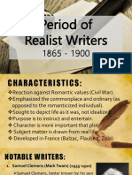 Period of Realist Writers