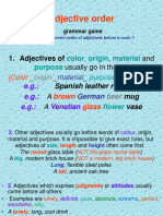 Adjectives Order