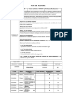 Modelo Plan Auditoria, Check List - Francis JF SANEAMIENTO LINEA DE CONDUCCION