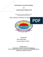 Industrial Training Report ON House Price Prediction