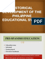 Historical Development of The Philippine Educational System