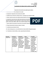 Rúbrica y Pauta para Evaluación de Trabajo Teórico Práctico de Taller TAS