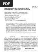 Comparison of The Effects of Exercise by Chronic Stroke Patients in Aquatic and Land Environments