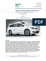 Autonomous Vehicle Implementation Predictions: Implications For Transport Planning