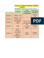 Web Technology and Its Applications - 15CS71 Lab Programs Concerned Text Book Chapters