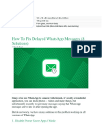 How To Fix Delayed WhatsApp Messages