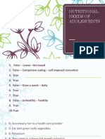 Health 2nd Nutritional Needs