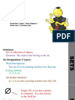 Properties - Types - Venn Diagram - Power Sers - Cartesian Sets