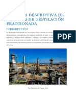 Memoria Descriptiva Del Proceso de Refinería