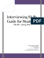 Interviewing Skills Guide For Students: Fall 2011 - Spring 2012