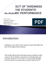 The Effect of Tardiness On The Students'