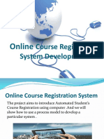 Course Registration System Development: Online