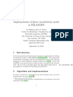 Implementation of Linear Viscoelasticity Model in Pdlammps