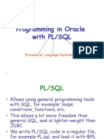 Programming in Oracle With PL/SQL: Procedural Language Extension To SQL