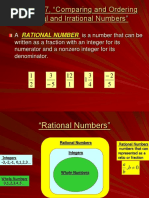 Comparing and Ordering Rational Numbers and Irrational Numbers - Foa