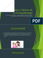 Principios y Valores de La Fonoaudiología