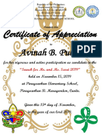 Certificate of Appreciation (Editable) 5R Size