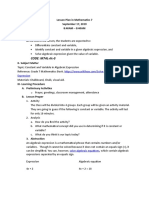 Code: M7Al-Iic-3: Lesson Plan in Mathematics 7 September 17, 2019 8:40am - 9:40am I-Learning Objectives