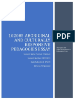 ABORIGINAL and Culturally Responsive Pedagogies Essay