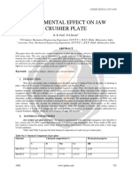 Experimental Effect On The Jaw Crusher Plate