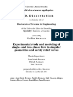 Experimental Study and Modeling of Single - and Two-Phase Flow in Singular Geometries and Safety Relief Valves